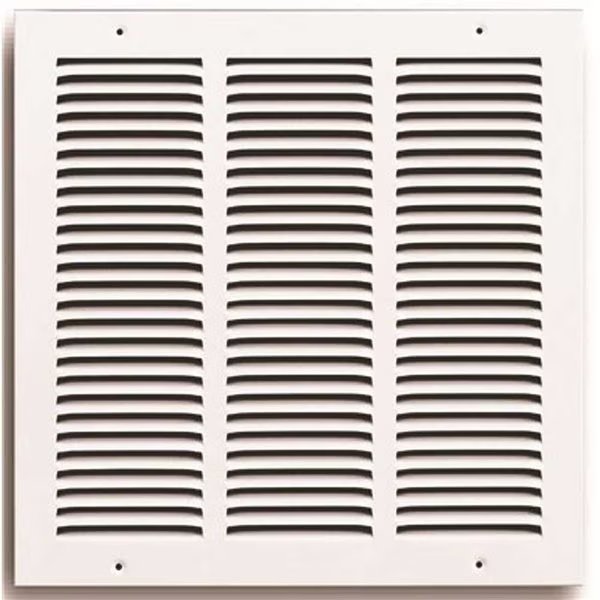 14 in. x 14 in. White Stamped Return Air Grille with 4 screw holes, Tru Aire, Mfr#: 170 14X14-4